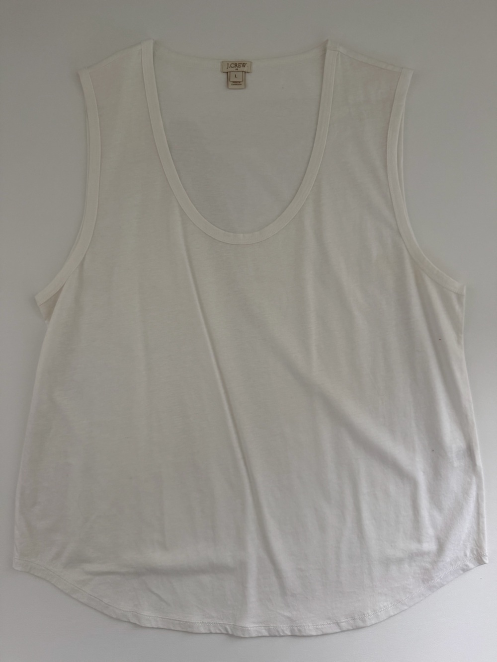J. Crew white Scoop Neck Sleeveless Tank Top